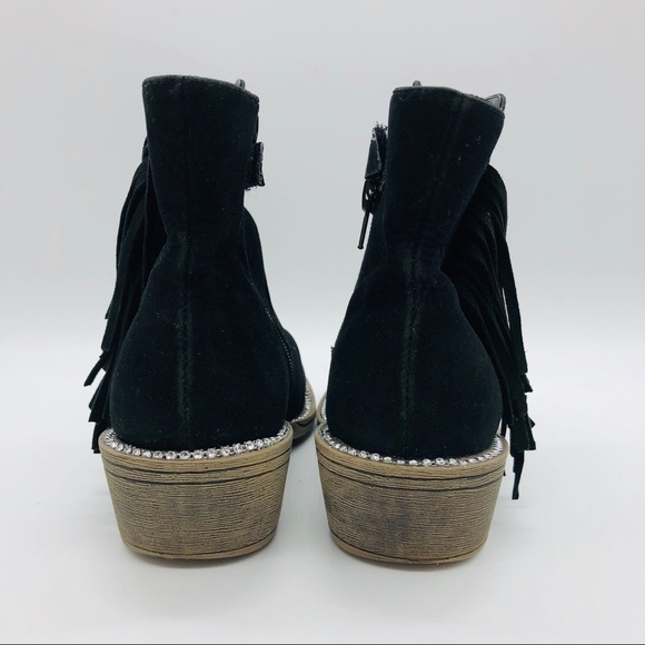 STUART WEITZMAN BIG GIRLS BLACK SUEDE BOOTS SIZE 1 - Picture 3 of 16